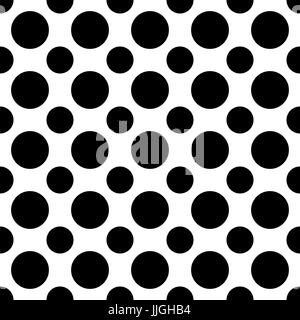 Seamless in bianco e nero polka dot pattern - vettore di halftone background design cerchi da Illustrazione Vettoriale