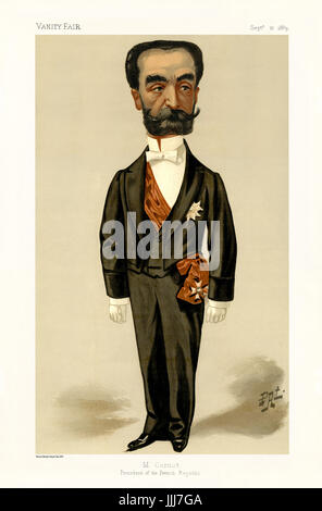 Marie François Sadi Carnot - Ritratto in piedi. Vanity Fair caricatura da PAL (vero nome Jean de Paleologu, 1855 - 24 novembre 1942). La didascalia recita 'M. Carnot, Presidente della Repubblica francese, datata 21 settembre 1889. (Litografia di Vincent Brooks, giorno & Figlio) MFSC: Presidente della Francia: 11 agosto 1837 - 25 giugno 1894. Foto Stock