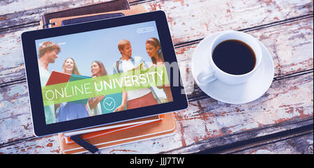 Composite immagine 3d di sorridere gli studenti nelle università Foto Stock