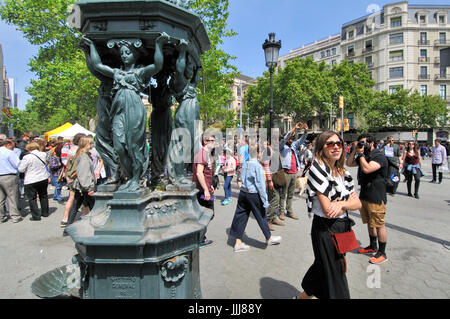 Wallace Fountain. Passeig de Gracia. Barcellona Foto Stock