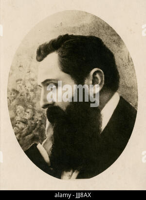 Theodor Herzl (2 maggio 1860 - 3 luglio 1904), nato Benjamin Ze'ev Herzl, fondatore del Mondo Organizzazione sionista Foto Stock