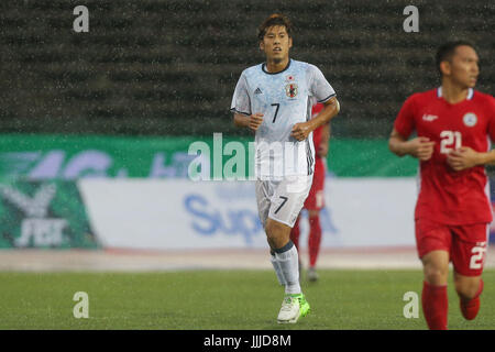 Phnom Penh Cambogia. 19 Luglio, 2017. Akito Takagi (JPN) Calcio/Calcetto : AFC U-23 Campionato qualificatori 2018 Gruppo J match tra U-20 Giappone 8-0 U-22 Filippine a Stadio Olimpico Nazionale in Phnom Penh Cambogia . Credito: AFLO/Alamy Live News Foto Stock