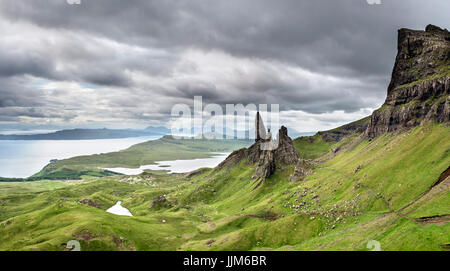 Il vecchio uomo di Storr, Isola di Skye, Highland, Scotland, Regno Unito Foto Stock