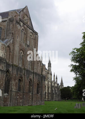 La Cattedrale di Winchester, Hampshire, Inghilterra, Regno Unito Foto Stock