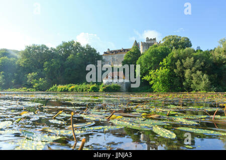 Francia, Indre (36), Parc naturel régional de la Brenne, Ciron, le Château de Romefort surplombant la Creuse // Francia, Indre, parco naturale del Bren Foto Stock