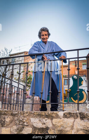 La popolazione locale in Navarrete, la Rioja, Spagna. Camino de Santiago. Foto Stock