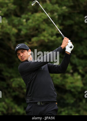 Il Julian Suri degli Stati Uniti si tee il 5° giorno dell'Open Championship 2017 al Royal Birkdale Golf Club, Southport. PREMERE ASSOCIAZIONE foto. Data immagine: Giovedì 20 luglio 2017. Vedi PA storia GOLF Open. Il credito fotografico dovrebbe essere: Peter Byrne/PA Wire. Foto Stock