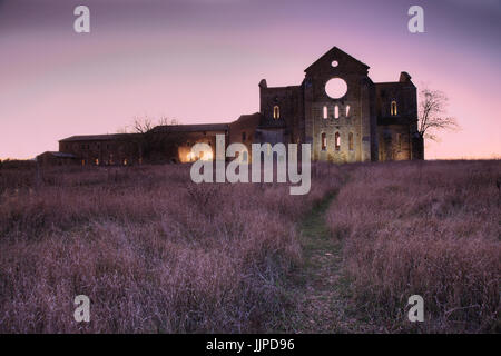 Abbazia di San Galgano - Abbazia di San Galgano - Chiusdino, Siena - Toscana, Italia Foto Stock