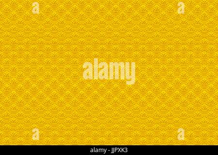 Cinese oro giallo seamless pattern dragon squame di pesce semplice modello di perfetta natura sfondo con onda giapponese modello di cerchio arte vettore coreano Illustrazione Vettoriale