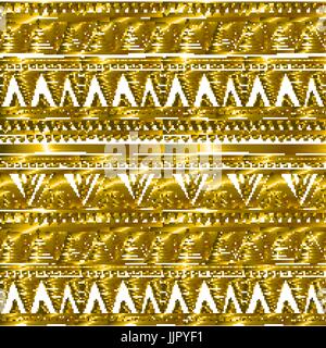 Pattern a zig-zag. Classic chevron seamless oro glitter pattern. Etnica arte senza giunture vectpr Illustrazione Vettoriale