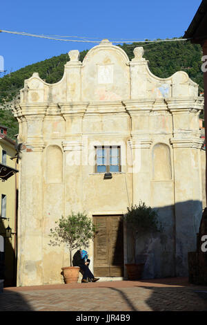 Horatory di Santa Maria, Tellaro Village, La spazia, Liguria, Italia Foto Stock