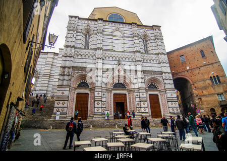 Panorama del Duomo di Siena, Toscana, Italia Foto Stock