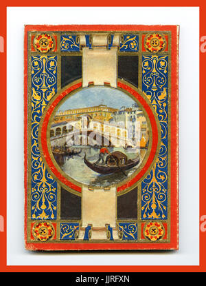 VENEZIA VENEZIA VINTAGE TRAVEL BOOK STORICO VINTAGE VENEZIA del 1900 ANTIQUARIO ILLUSTRATO GUIDA LIBRO 'RICORDO de VENEZIA con copertina decorata Foto Stock