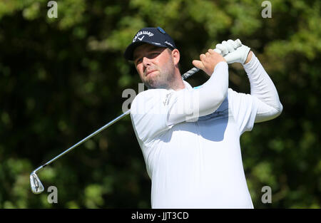 Il Marc Leishman australiano si tesse il 5° giorno dell'Open Championship 2017 al Royal Birkdale Golf Club di Southport. PREMERE ASSOCIAZIONE foto. Data foto: Giovedì 20 luglio 2017. Vedi la storia della Pennsylvania Golf Open. Il credito fotografico deve essere: Richard Sellers/PA Wire. RESTRIZIONI: Solo per uso editoriale. Nessun uso commerciale. Solo immagini fisse. Il logo Open Championship e il collegamento chiaro al sito Open (TheOpen.com) da includere nella pubblicazione del sito. Chiamare il numero +44 (0)1158 447447 per ulteriori informazioni. Foto Stock