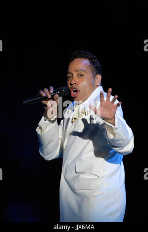 Morris giorno esecuzione Principe esecuzione 2008 Coachella festival Indio. Foto Stock