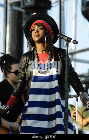 La sig.ra Lauryn Hill suona il 15,2011 Coachella Music Festival aprile 2011 Indio. Foto Stock