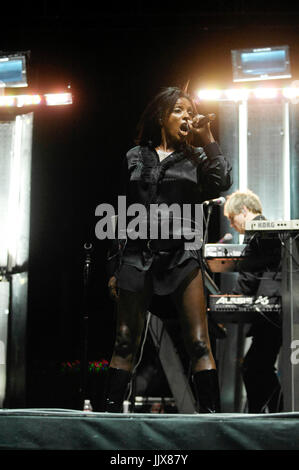 Duran Duran suona 2011 Coachella Music Festival marzo 17,2011 Indio. Foto Stock