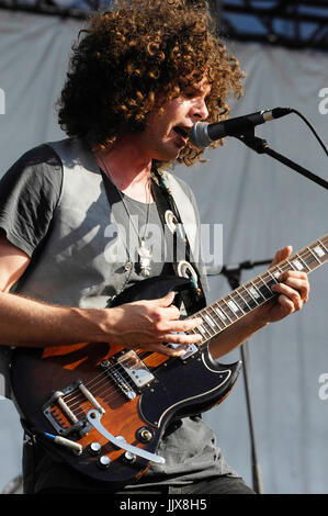 Andrew Stockdale Wolfmather suona 2009 KROQ epicentro Pomona Fairplex Pomona. Foto Stock