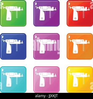 Piercing Gun set 9 Illustrazione Vettoriale
