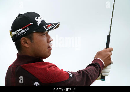 Southport, Merseyside, Regno Unito. Il 20 luglio, 2017. Hideki Matsuyama (JPN) Golf : Hideki Matsuyama del Giappone al settimo foro durante il primo round del 146British Open di Golf presso il Royal Birkdale Golf Club di Southport, Merseyside England . Credito: Koji Aoki AFLO/sport/Alamy Live News Foto Stock