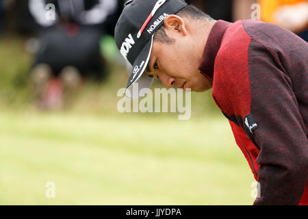 Southport, Merseyside, Regno Unito. Il 20 luglio, 2017. Hideki Matsuyama (JPN) Golf : Hideki Matsuyama del Giappone al settimo foro durante il primo round del 146British Open di Golf presso il Royal Birkdale Golf Club di Southport, Merseyside England . Credito: Koji Aoki AFLO/sport/Alamy Live News Foto Stock