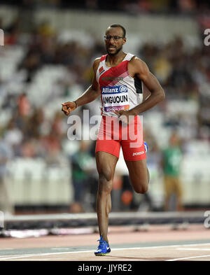 Londra, Regno Unito. 21 Luglio, 2017. Londra Inghilterra - Luglio 21, 2017: Mohamed Amguoun (MAR) in uomini 400M T13 durante la Finale Mondiale del Para Atletica Londra 2017 a Londra Stadium il venerdì. Foto : Taka G Wu Credito: Taka Wu/Alamy Live News Foto Stock