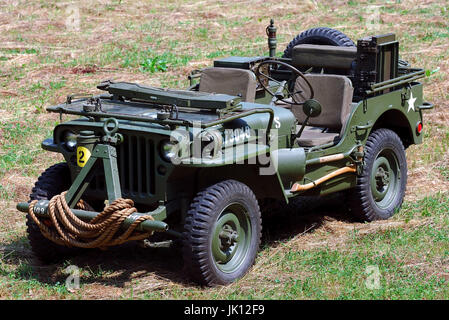 Jeep di Willy mb, M38, Anno di costruzione 1945. Rilascio di proprietà del proprietario del veicolo disponibile., Jeep Willys MB, Baujahr 1945. Rilascio di proprietà vom Fa Foto Stock