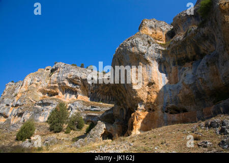 Cañon del Rio Lobos Parco Naturale . Provincia di Soria, Castilla y Leon, Spagna, Europa. Foto Stock