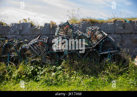 Lobster Pot, il porto, il Wild Atlantic modo, Mullaghmore Head, nella contea di Sligo, Irlanda Foto Stock