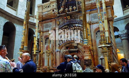 Gesù Cristo tomba vuota a Gerusalemme Foto Stock