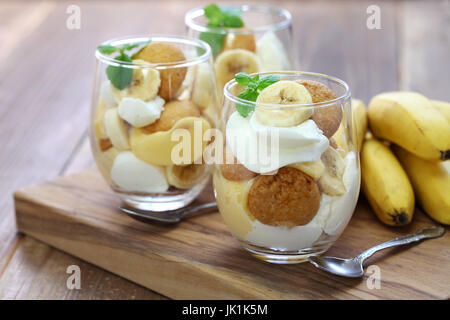 In casa budino di banana, dessert meridionale Foto Stock