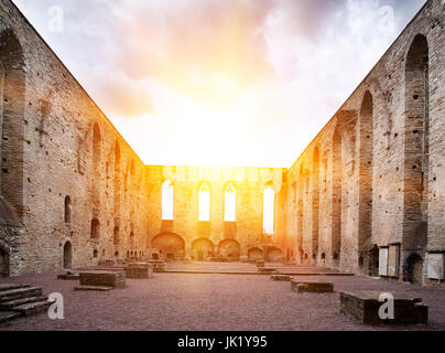 Antico rovinato S. Brigitta convento di Pirita regione, Tallinn, Estonia Foto Stock