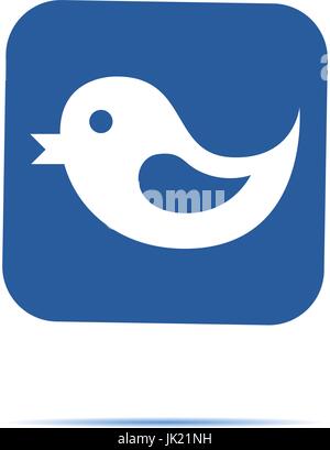 Volo di uccelli icona isolati su sfondo bianco. Illustrazione Vettoriale arte Illustrazione Vettoriale