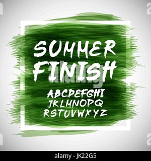 Lo stile pennello disegna a mano Font arte Abc Illustrazione Vettoriale