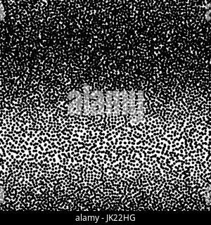 I punti dei mezzitoni pattern. Punti neri su sfondo bianco. Foto Stock