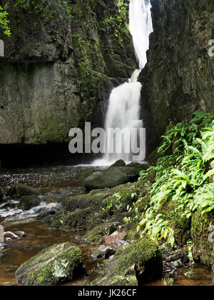 Forza Catrigg cascata vicino Stainforth in Ribblesdale Yorkshire Dales Inghilterra Foto Stock