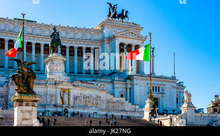 Monumento Vittoriano in Roma, Italia. Vista laterale, close-up Foto Stock