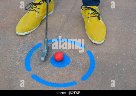 Scenario di minigolf Foto Stock