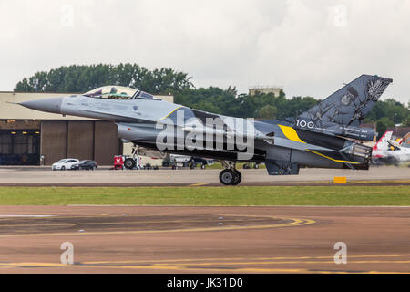 F-16AM dal belga componente aria visto al 2017 Royal International Air Tattoo at Royal Air Force Fairford nel Gloucestershire - la più grande spia MIL Foto Stock