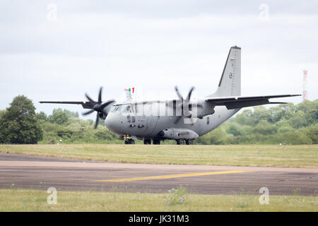 Forza Aerea Italiana Alenia Aermacchi C-27J Spartan visualizza a Fairford International Air Tattoo 2017 Foto Stock