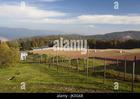 Francia, Bas-Rhin, Alsazia, Natzwiller, Le Struthof ex campo di concentramento nazista, solo nazi-run camp sul territorio francese nella Seconda Guerra Mondiale, il camp panoramica Foto Stock