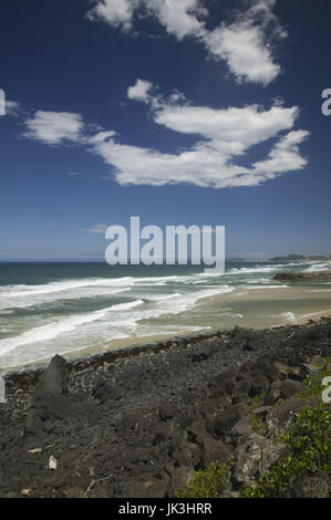 Australia, Queensland, Gold Coast, Burleigh teste, vista mare da Burleigh testa parco nazionale, Foto Stock