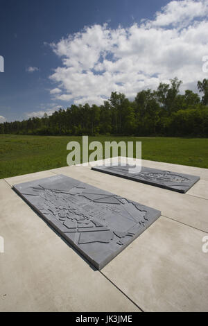 Germania, Niedersachsen, Bergen-Belsen WW2, campo di concentramento, memorial, sito di distrutto campo di concentramento Foto Stock