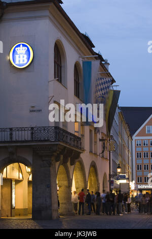 In Germania, in Baviera, Monaco di Baviera, Hofbräuhaus, più famosa birra bavarese hall, Foto Stock