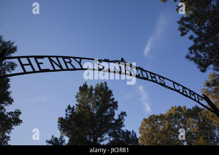 Stati Uniti d'America, Mississippi, Utica, Henry Jacobs Camp, rurale Mississippi Jewish youth camp segno Foto Stock