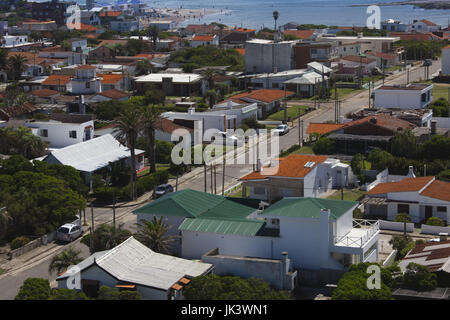 Uruguay, La Paloma, Oceano Atlantico resort town, panoramica da Cabo Santa Maria faro Foto Stock