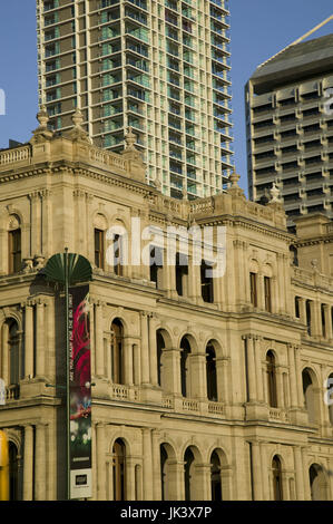 Australia, Queensland, Brisbane, tardo pomeriggio in luce il vecchio edificio del tesoro, ora un 24-hr Casino, Foto Stock