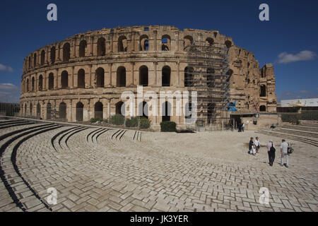 La Tunisia, tunisino Costa Centrale, El Jem, Colosseo, b. 238 ANNUNCIO Foto Stock
