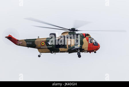 Sea King Mk48 dal belga componente aria visto durante una dimostrazione al 2017 Royal International Air Tattoo at Royal Air Force Fairford in Glo Foto Stock