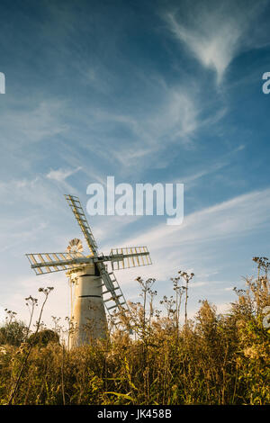 Pompa Thurne mulino di drenaggio su Norfolk Broads Foto Stock